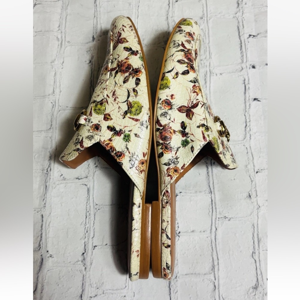 Zigi Artisan Floral Snake Embossed Horsebit Loafer Mules 10 Chic Slip-On Shoes - Picture 8 of 15